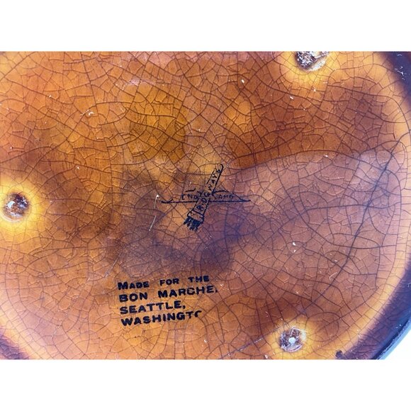 Ridgeway Pottery Pitcher Made for the Bon Mache in Seattle Unique NW Collectible - Picture 12 of 14